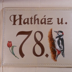 Házszám tábla  - otthon & életmód - ház & kert - házszám - Meska.hu
