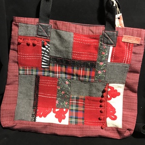 Piros-fekete válltáska - Meska.hu