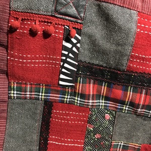 Piros-fekete válltáska - táska & tok - kézitáska & válltáska - válltáska - Meska.hu