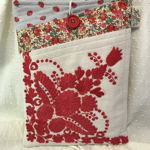 Vintage hímzett patchwork könykabát vagy könyvtok, tablet tartó - könyv & zene - könyvtok - Meska.hu