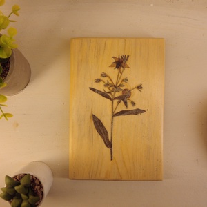 Hármas falikép valódi virágokkal - otthon & életmód - dekoráció - kép & falikép - fából készült kép - Meska.hu