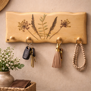 Fogas préselt növényekkel, Otthon & Életmód, Bútor, Fogas, Famegmunkálás, MESKA