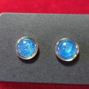 Csillogó királykék pötty fülbevaló � 8 mm, Ékszer, Fülbevaló, Pötty fülbevaló, Ékszerkészítés, MESKA