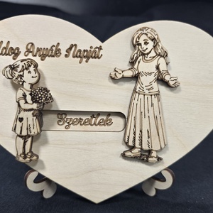 Anyák napi fa ajándék,állvánnyal � anya és lánya, egyedi felirattal - Meska.hu