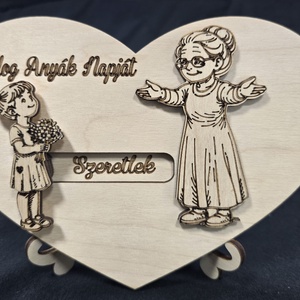 Anyák napi fa ajándék, állvánnyal � mama és lány unoka, egyedi felirattal - Meska.hu