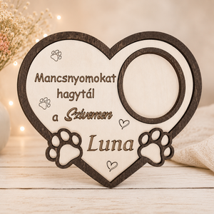 Mancsnyomokat hagytál a szívemen � egyedi fényképes emléktábla kutyáknak és cicáknak - otthon & életmód - papír, írószer - album & fotóalbum - Meska.hu