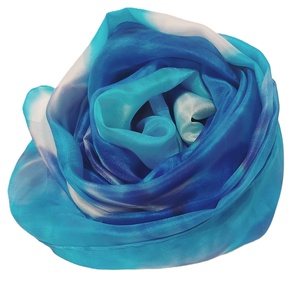 Shibori selyemsál - kék-fehér-karibikék - ruha & divat - sál, sapka, kendő - sál - Meska.hu