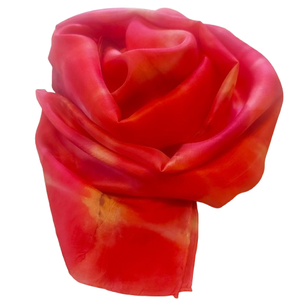 Lazac-piros-tarka selyemsál - Meska.hu