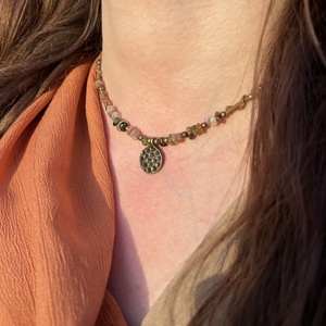 Turmalin choker - ékszer - nyaklánc - nyakpánt, gallér - Meska.hu