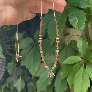 Makrame choker ásvánnyal - Meska.hu