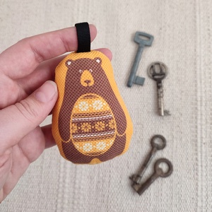Textil kulcstartó  Maci - Meska.hu