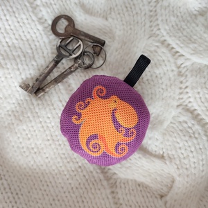 Textil kulcstartó  Polip - táska & tok - kulcstartó & táskadísz - kulcstartó - Meska.hu