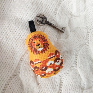 Textil kulcstartó  Oroszlán - táska & tok - kulcstartó & táskadísz - kulcstartó - Meska.hu
