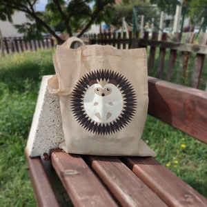 Vászontáska  Sünfiú, süni, Táska & Tok, Bevásárlás & Shopper táska, Shopper, textiltáska, szatyor, Fotó, grafika, rajz, illusztráció, MESKA