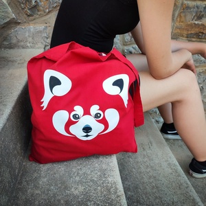 Vászontáska  Kis panda, vörös macskamedve, Táska & Tok, Bevásárlás & Shopper táska, Shopper, textiltáska, szatyor, Fotó, grafika, rajz, illusztráció, MESKA