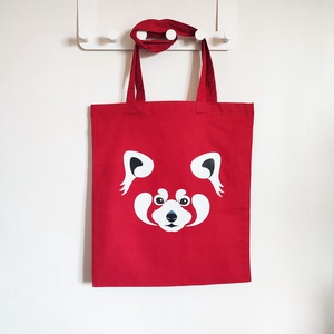 Vászontáska  Kis panda, vörös macskamedve - táska & tok - bevásárlás & shopper táska - shopper, textiltáska, szatyor - Meska.hu