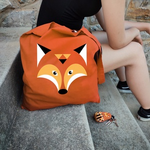 Vászontáska  Róka, Táska & Tok, Bevásárlás & Shopper táska, Shopper, textiltáska, szatyor, Fotó, grafika, rajz, illusztráció, MESKA