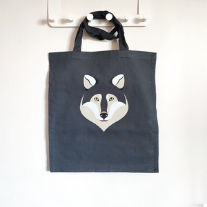 Vászontáska  Farkas - táska & tok - bevásárlás & shopper táska - shopper, textiltáska, szatyor - Meska.hu Vászontáska  Farkas - táska & tok - bevásárlás & shopper táska - shopper, textiltáska, szatyor - Meska.hu