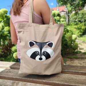 Vászontáska  Mosómaci, mosómedve - táska & tok - bevásárlás & shopper táska - shopper, textiltáska, szatyor - Meska.hu Vászontáska  Mosómaci, mosómedve - táska & tok - bevásárlás & shopper táska - shopper, textiltáska, szatyor - Meska.hu