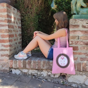 Vászontáska  Sünilány, süni - Meska.hu