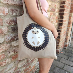 Vászontáska  Sünfiú, süni, Táska & Tok, Bevásárlás & Shopper táska, Shopper, textiltáska, szatyor, Fotó, grafika, rajz, illusztráció, MESKA