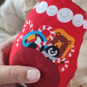 Marokpárna � Mikulás, macival és piros csíkos cukorkával - játék & sport - baba & babaház - baba - Meska.hu