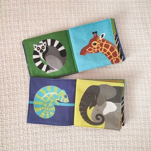 Babakönyv � Trópusi állatokkal - játék & sport - textilkönyv & babakönyv - Meska.hu