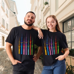 Póló (unisex), FEKETE, színes pécsi TVtorony, Ruha & Divat, Férfi ruha, Póló, Fotó, grafika, rajz, illusztráció, Mindenmás, Te is szereted Pécs városát? Neked is kedves emlék a pécsi TV-torony?
Most viselheted is magadon, c..., MESKA
