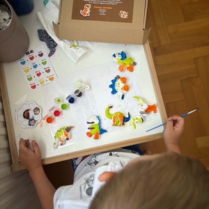 Dínó szett - dínós festhető gipszfigurák - játék & sport - készségfejlesztő és logikai játék - oktató játékok - Meska.hu