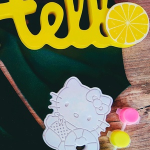 Neon Kitty - festhető gipszfigura neon színekkel - Meska.hu