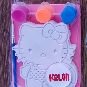 Neon Kitty - festhető gipszfigura neon színekkel - játék & sport - készségfejlesztő és logikai játék - oktató játékok - Meska.hu