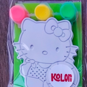 Neon Kitty - festhető gipszfigura neon színekkel - játék & sport - készségfejlesztő és logikai játék - oktató játékok - Meska.hu