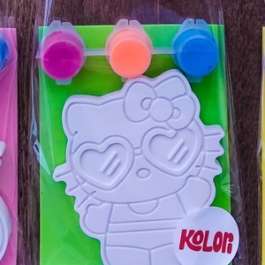 Neon Kitty - festhető gipszfigura neon színekkel - játék & sport - készségfejlesztő és logikai játék - oktató játékok - Meska.hu