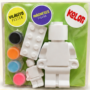Lego szett - festhető világítós gipszfigurák mágnessel - diy (csináld magad) - egységcsomag - Meska.hu