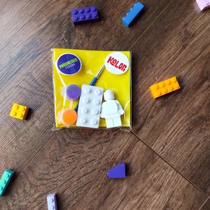 Mini Lego szett - mágneses festhető gipszfigurák - diy (csináld magad) - egységcsomag - Meska.hu