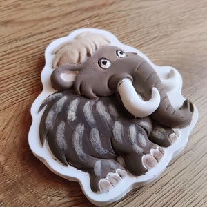 Őskori mamut - bundás festhető gipszfigura - diy (csináld magad) - egységcsomag - Meska.hu