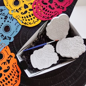 Calavera kifestő - halloweeni festhető gipszfigurák - otthon & életmód - dekoráció - halloween - halloweeni figurák - Meska.hu