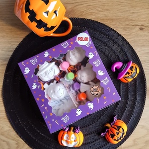 Halloween tök szett díszdobozban - halloweeni festhető gipszfigura szett, Otthon & Életmód, Dekoráció, Halloween, Halloweeni figurák, Gipszöntés, MESKA