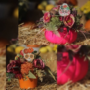 Calavera kifestő - halloweeni festhető gipszfigurák - otthon & életmód - dekoráció - halloween - halloweeni figurák - Meska.hu