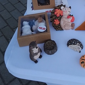 Vidra kaland - festhető vidrás gipszfigura szett - diy (csináld magad) - egységcsomag - Meska.hu