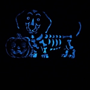 Hallowieni - világítós, tacskós festhető gipszfigura - otthon & életmód - dekoráció - halloween - halloweeni dekoráció - Meska.hu