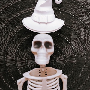 Boszisapka - világítós halloweeni festhető gipszfigura - otthon & életmód - dekoráció - halloween - halloweeni dekoráció - Meska.hu