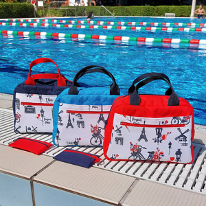 Francia szenvedély - piros utazóneszesszer a romantika kedvelőinek - táska & tok - neszesszer - Meska.hu