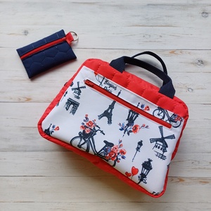 Francia szenvedély - piros utazóneszesszer a romantika kedvelőinek - táska & tok - neszesszer - Meska.hu