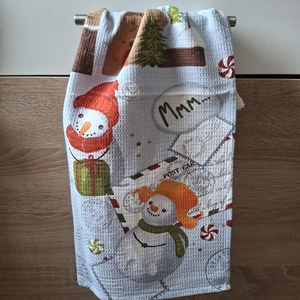 Cuki hóemberes waffle/darázsszövet konyharuha - otthon & életmód - konyhafelszerelés, tálalás - konyhai textil - konyharuha & törlőkendő - Meska.hu