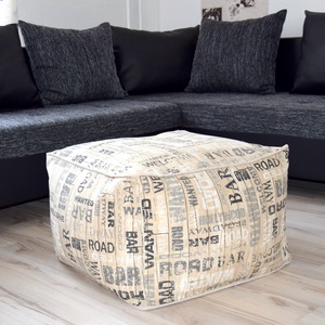 Óriás babzsák puff, design kockapuff  - otthon & életmód - bútor - puff - Meska.hu