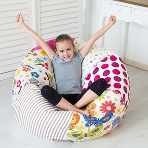 Vidám színű, süppedős patchwork babzsákfotel - KAMASZ MÉRET - rózsaszín, klasszikus formájú babzsák tiniknek - otthon & életmód - bútor - babzsákfotel - Meska.hu