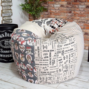 Kamasz méretű babzsákfotel, patchwork stílusban, uniszex színkombinációban, tini babzsák, Otthon & Életmód, Bútor, Babzsákfotel, Varrás, MESKA