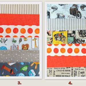 Vidám színű, süppedős patchwork babzsákfotel - KAMASZ MÉRET - narancs, klasszikus formájú babzsák tiniknek - otthon & életmód - bútor - babzsákfotel - Meska.hu
