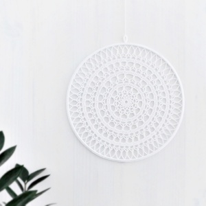 Mandala ablakdísz, falidísz, horgolt lakásdekoráció 25 cm - otthon & életmód - dekoráció - spiritualitás - mandala - Meska.hu